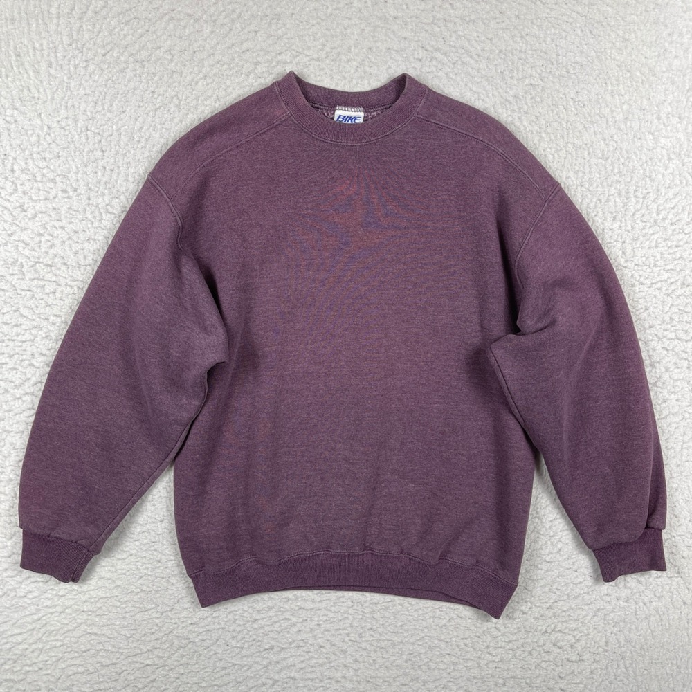 Bike Sweatshirt Womens Medium Purple Crewneck Vintage Made in‎ USA Pullover